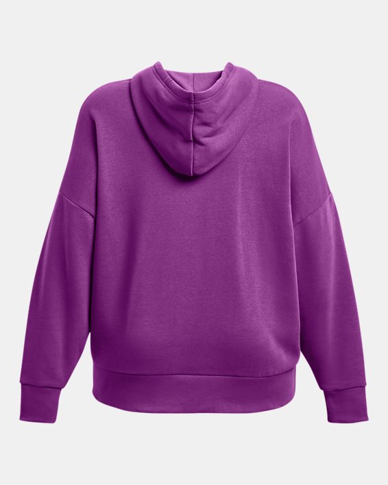 Sweat à capuche oversize UA Rival Fleece pour femme, Purple, pdpMainDesktop image number 5